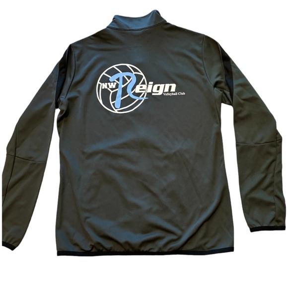 Nike Women’s volleyball zip up lightweight gray and black  jacket size large - Picture 2 of 9